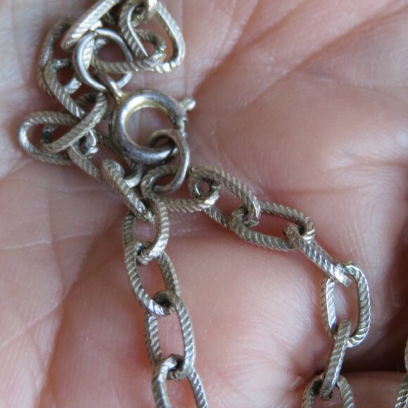 Vtg signed Prestige pend necklace 1960 ruby red crystal silver chain starburst - Picture 7 of 9